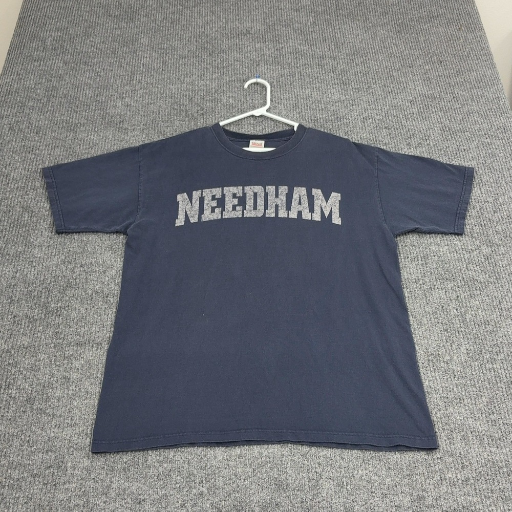 Vintage Needham Anvil T Shirt Men L Navy Cotton Seniors 08 Graphic Casual Street
